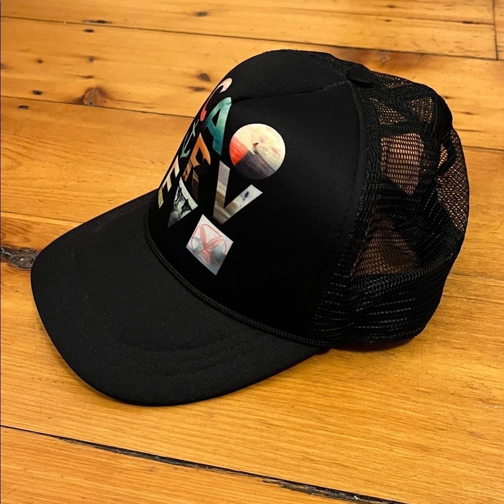 CARVE DESIGNS Trucker Hat Snap Back Beach Black Women’s Terry Cloth